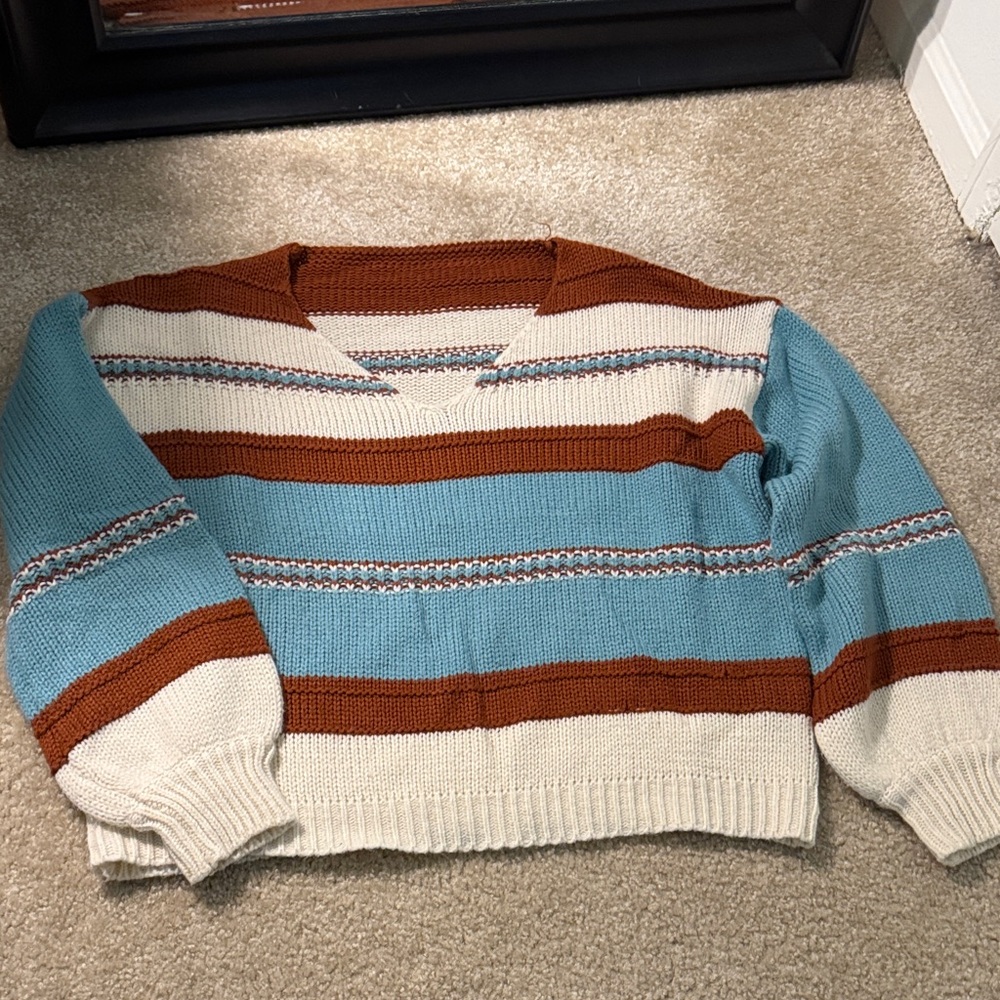 Striped Scoop-Neck Sweater